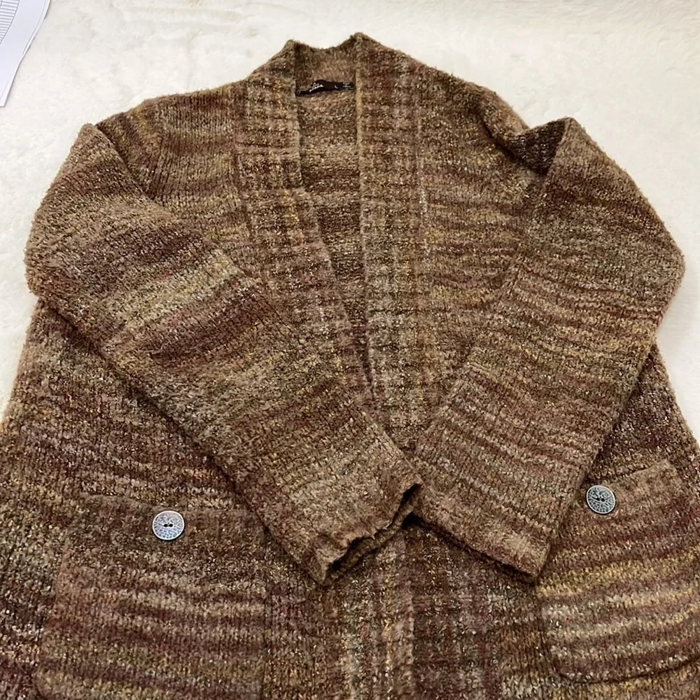 PRANA brand long “duster”, open front sweater - Picture 3 of 10